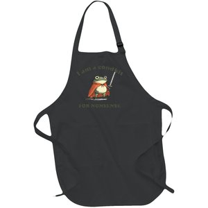 I Am A Conduit For Nonsense Funny Frog Gift Full-Length Apron With Pockets