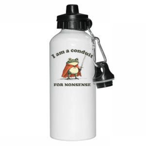 I Am A Conduit For Nonsense Funny Frog Gift Aluminum Water Bottle