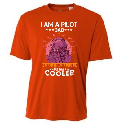 I Am A Pilot Dad Great Pilot Dad Gift Airplane Fathers Day Cool Gift Cooling Performance Crew T-Shirt