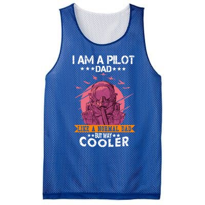 I Am A Pilot Dad Great Pilot Dad Gift Airplane Fathers Day Cool Gift Mesh Reversible Basketball Jersey Tank