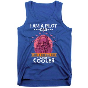 I Am A Pilot Dad Great Pilot Dad Gift Airplane Fathers Day Cool Gift Tank Top