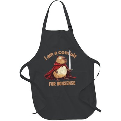 I Am A Conduit For Nonsense Funny Full-Length Apron With Pockets