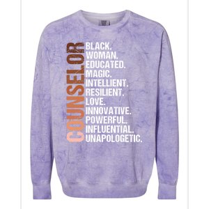 I Am A Black Counselor Juneteenth Black History Month Great Gift Colorblast Crewneck Sweatshirt