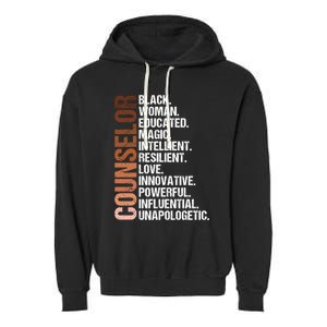 I Am A Black Counselor Juneteenth Black History Month Great Gift Garment-Dyed Fleece Hoodie