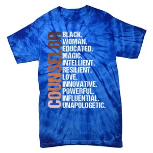 I Am A Black Counselor Juneteenth Black History Month Great Gift Tie-Dye T-Shirt