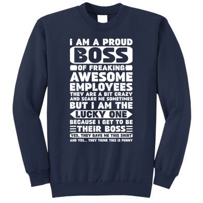 I Am A Proud Boss Of Freaking Awesome Employees Shirt Funny Sweatshirt