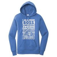 I Am A Proud Boss Of Freaking Awesome Employees Shirt Funny Women's Pullover Hoodie