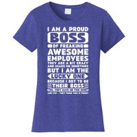 I Am A Proud Boss Of Freaking Awesome Employees Shirt Funny Women's T-Shirt