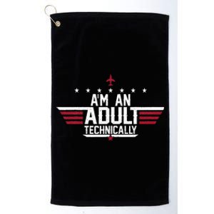 Im An Adult Technically Funny 18th Birthday Platinum Collection Golf Towel