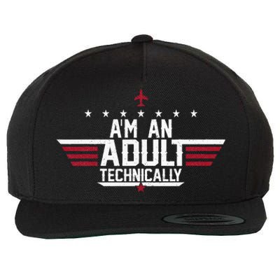 Im An Adult Technically Funny 18th Birthday Wool Snapback Cap