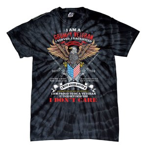 I Am A Grumpy Old Veteran I Served I Sacrificed Us Flag Tie-Dye T-Shirt