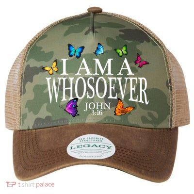 I Am A Whosoever John 3:16 Jesus Christian Butterfly Gift Legacy Tie Dye Trucker Hat