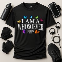 I Am A Whosoever John 3:16 Jesus Christian Butterfly Gift Cooling Performance Crew T-Shirt