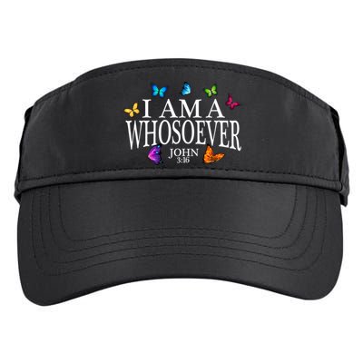 I Am A Whosoever John 3:16 Jesus Christian Butterfly Gift Adult Drive Performance Visor