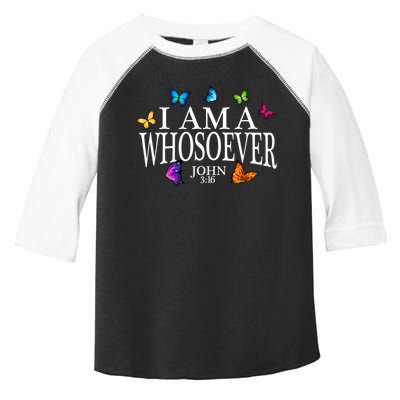I Am A Whosoever John 3:16 Jesus Christian Butterfly Gift Toddler Fine Jersey T-Shirt