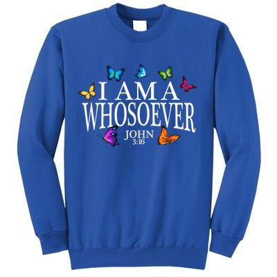 I Am A Whosoever John 3:16 Jesus Christian Butterfly Gift Sweatshirt