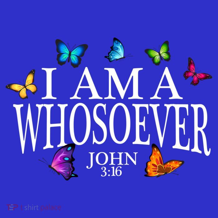 I Am A Whosoever John 3:16 Jesus Christian Butterfly Gift 16 in Basic Backpack