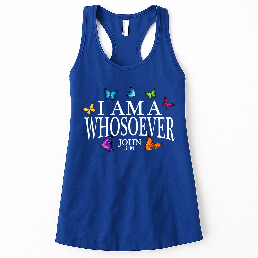 I Am A Whosoever John 3:16 Jesus Christian Butterfly Gift Womens Tank Top