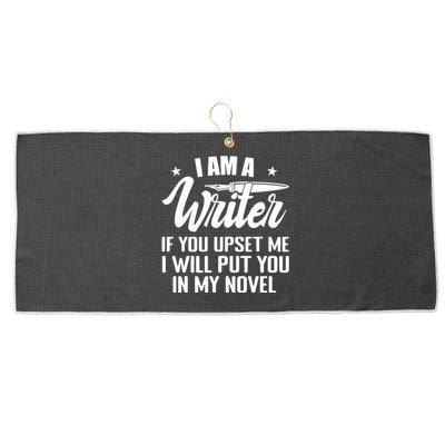 I Am A Writer Funny Author Novelist Novel Writing Poet Large Microfiber Waffle Golf Towel