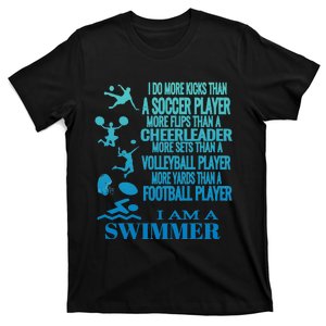 I Am A Swimmer Funny Swim Swimming Cool Practice T-Shirt