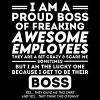 I Am A Proud Boss Of Freaking Awesome Employees Funny Boss Zip Tote Bag