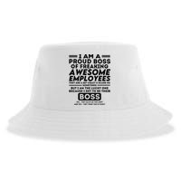 I Am A Proud Boss Of Freaking Awesome Employees Funny Boss Sustainable Bucket Hat