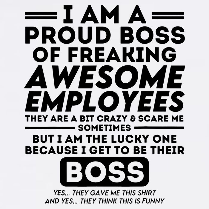 I Am A Proud Boss Of Freaking Awesome Employees Funny Boss Sustainable Bucket Hat