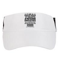 I Am A Proud Boss Of Freaking Awesome Employees Funny Boss Adult Drive Performance Visor