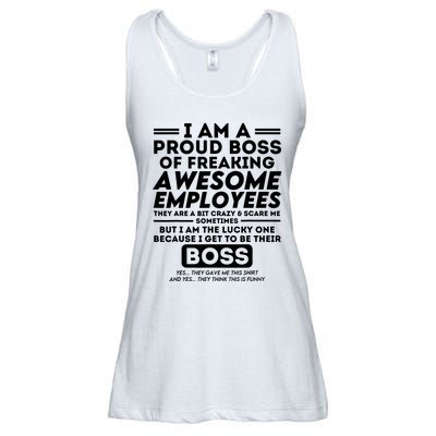 I Am A Proud Boss Of Freaking Awesome Employees Funny Boss Ladies Essential Flowy Tank