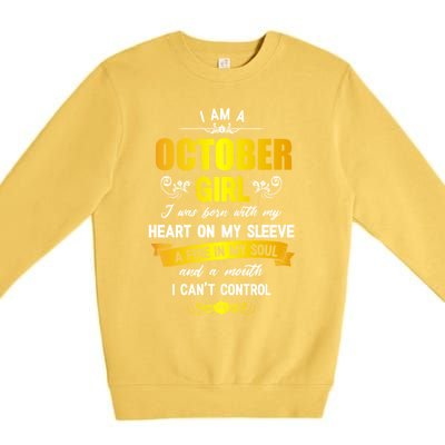 I Am A October Birthday Premium Crewneck Sweatshirt