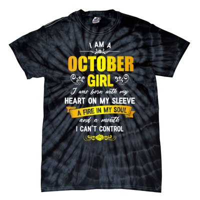 I Am A October Birthday Tie-Dye T-Shirt