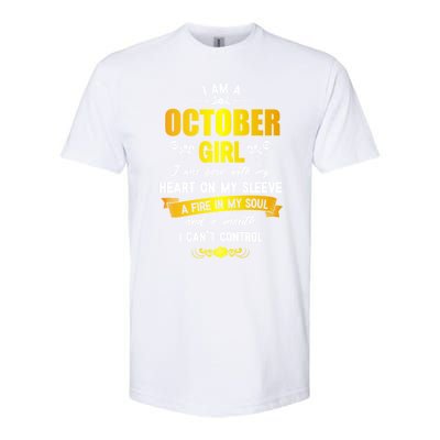 I Am A October Birthday Softstyle CVC T-Shirt