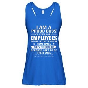 I Am A Proud Boss Of Stubborn Employees They Are A Bit Crazy Gift Ladies Essential Flowy Tank