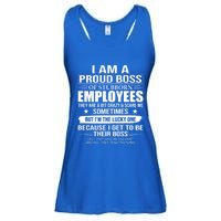 I Am A Proud Boss Of Stubborn Employees They Are A Bit Crazy Gift Ladies Essential Flowy Tank