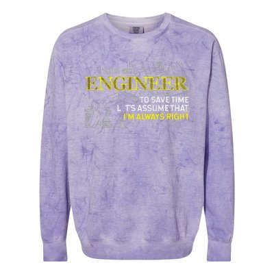 I Am An Engineer Gifts Idea For Any Engineer's Colorblast Crewneck Sweatshirt