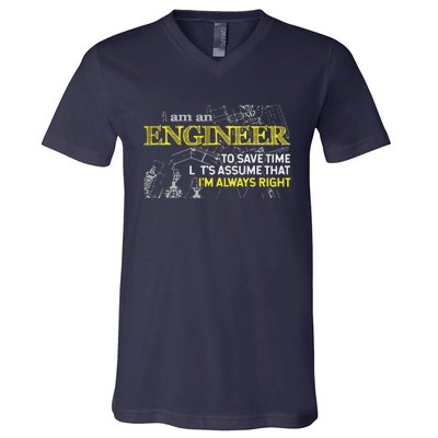 I Am An Engineer Gifts Idea For Any Engineer's V-Neck T-Shirt