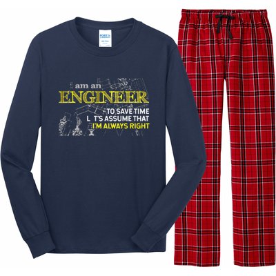 I Am An Engineer Gifts Idea For Any Engineer's Long Sleeve Pajama Set