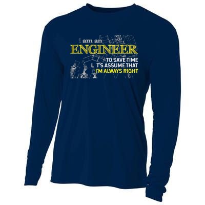 I Am An Engineer Gifts Idea For Any Engineer's Cooling Performance Long Sleeve Crew