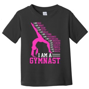 I Am A Gymnast Motivation Handstand Gymnastics Toddler T-Shirt