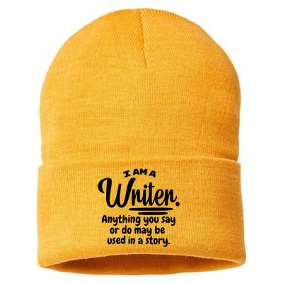 I Am A Writer Funny Author Novelist Novel Writing Poet Gift Sustainable Knit Beanie