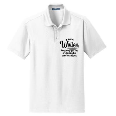 I Am A Writer Funny Author Novelist Novel Writing Poet Gift Dry Zone Grid Polo