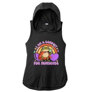 I Am A Conduit For Nonsense Frog Knight Ladies PosiCharge Tri-Blend Wicking Draft Hoodie Tank