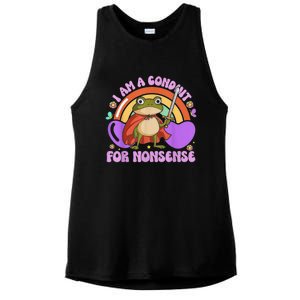 I Am A Conduit For Nonsense Frog Knight Ladies PosiCharge Tri-Blend Wicking Tank