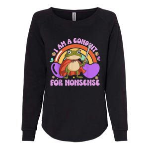 I Am A Conduit For Nonsense Frog Knight Womens California Wash Sweatshirt