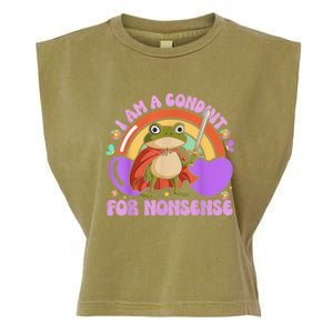 I Am A Conduit For Nonsense Frog Knight Garment-Dyed Women's Muscle Tee