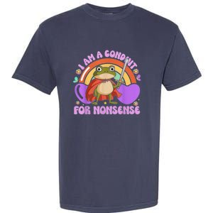 I Am A Conduit For Nonsense Frog Knight Garment-Dyed Heavyweight T-Shirt