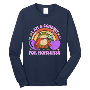 I Am A Conduit For Nonsense Frog Knight Long Sleeve Shirt