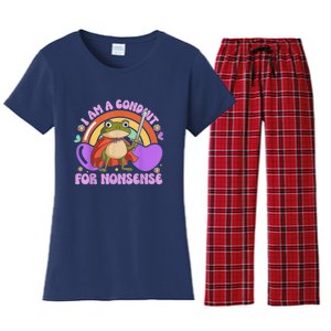 I Am A Conduit For Nonsense Frog Knight Women's Flannel Pajama Set