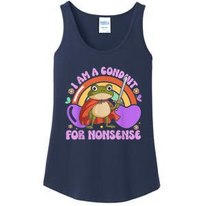 I Am A Conduit For Nonsense Frog Knight Ladies Essential Tank