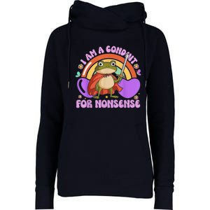 I Am A Conduit For Nonsense Frog Knight Womens Funnel Neck Pullover Hood